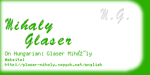 mihaly glaser business card